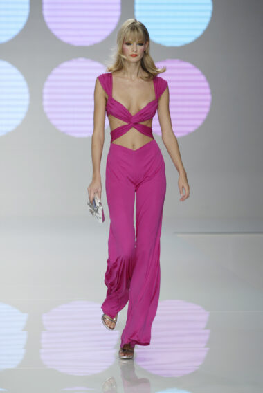 archives theory valentino spring summer 2004 runway pink jumpsuit vintage archive
