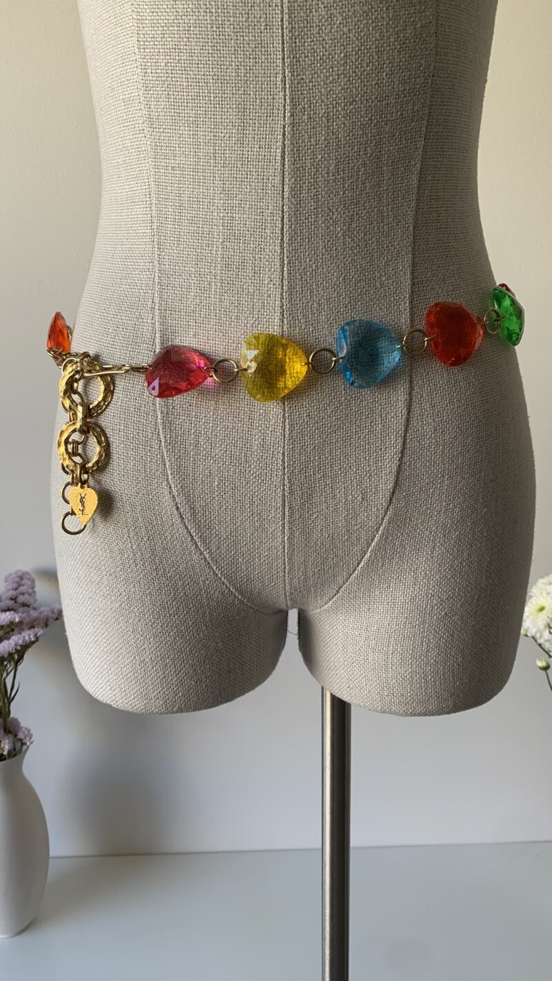 Yves Saint Laurent 70s multicolour belt