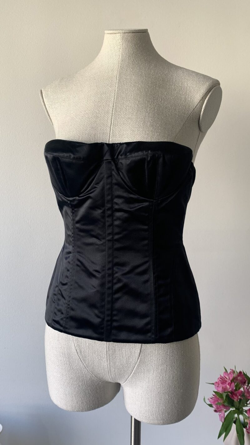 Gucci by Tom Ford SS 2001 black satin corset