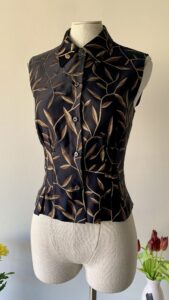 archives theory prada spring summer 1997 runway leaf blue top shirt vintage archive button up