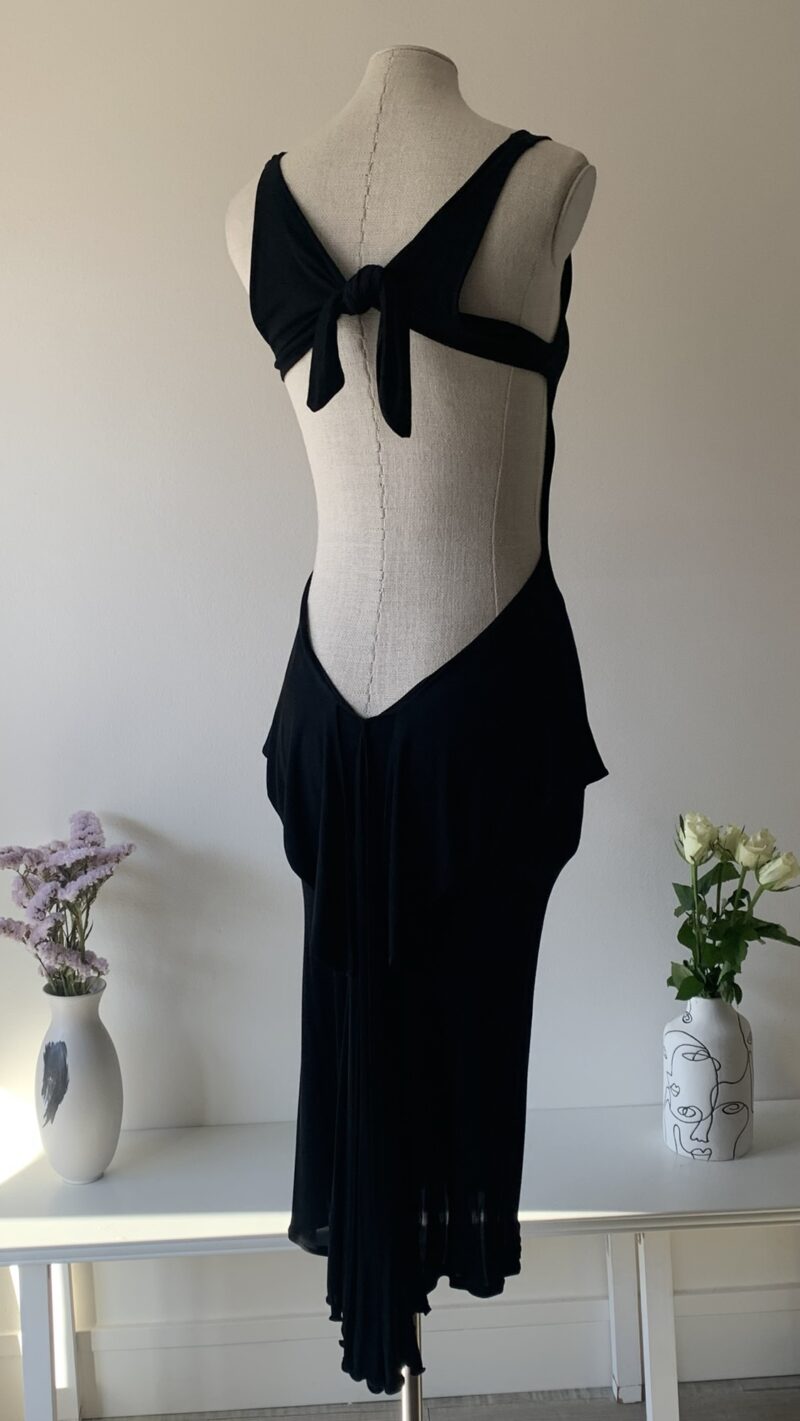 Valentino early 2000s black backless dress