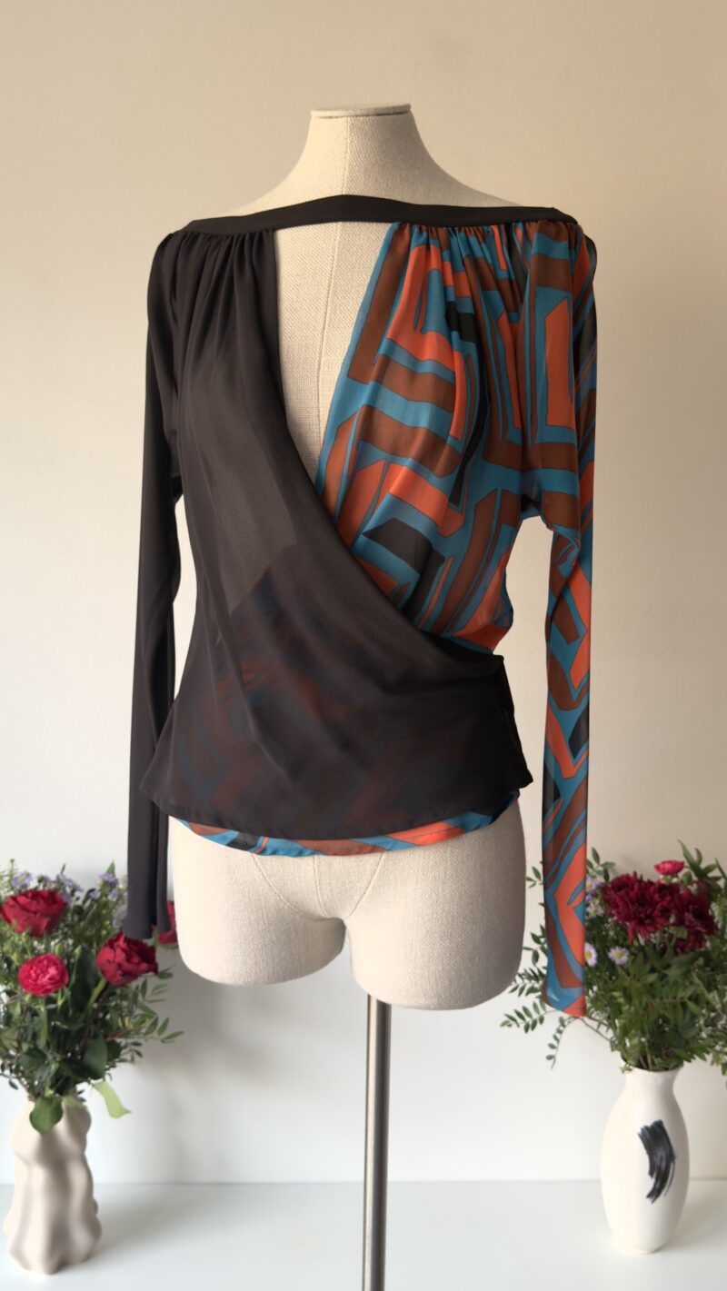 Versace SS 2001 geometric wrap top