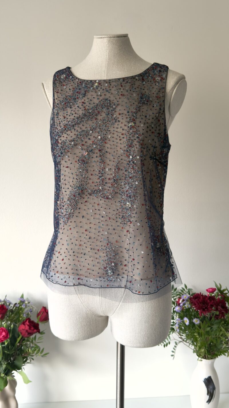 Giorgio Armani circa 2002 multicolour embellished top