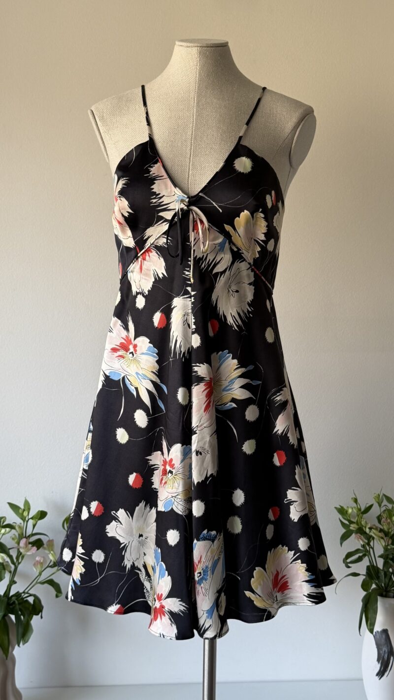 Dolce & Gabbana SS 1995 black floral dress