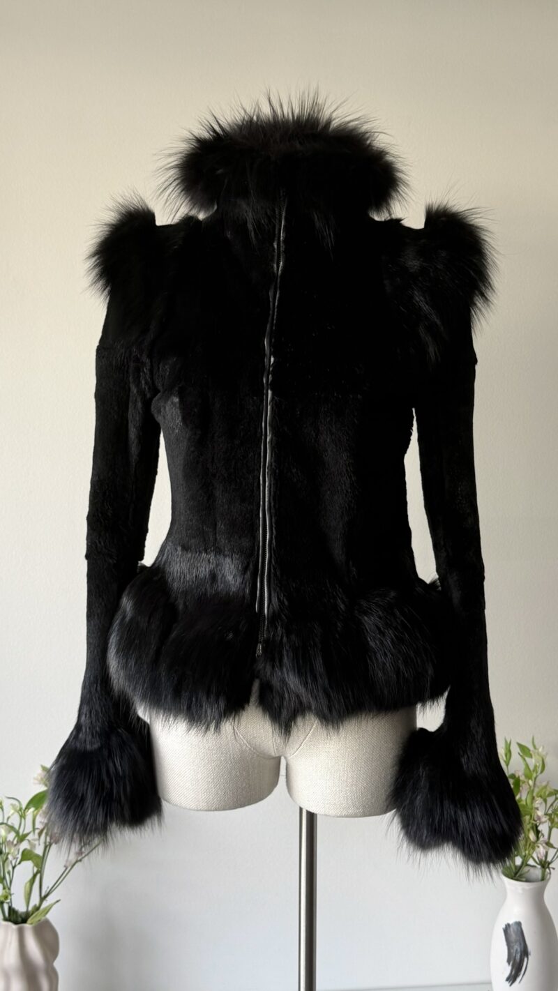 Alexander McQueen FW 2006 black fur jacket