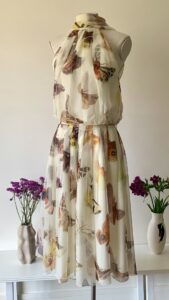 archives theory alexander mcqueen pre-spring 2007 butterfly print silk midi dress vintage archive