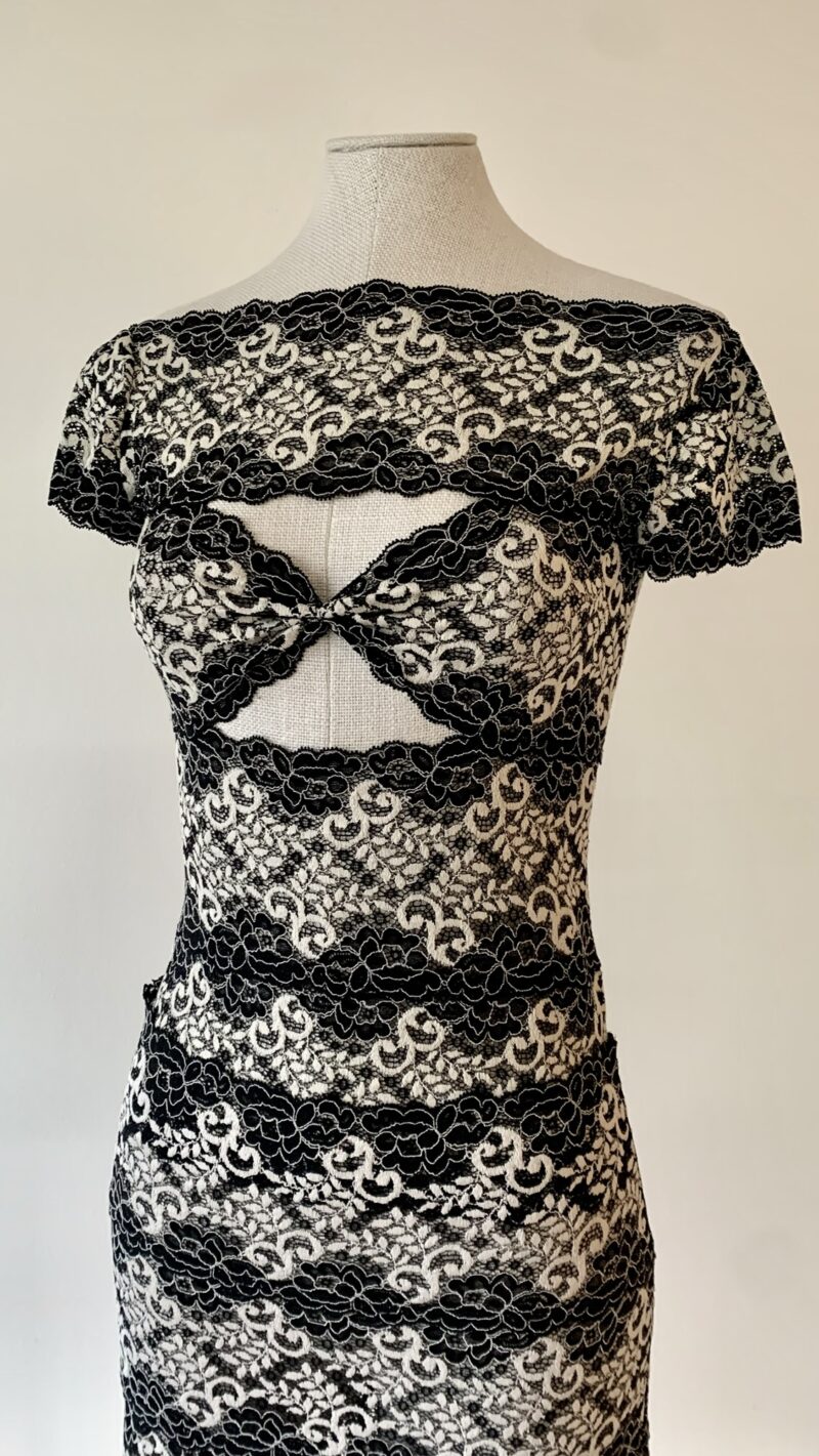 Chantal Thomass SS 1995 black and white lace set