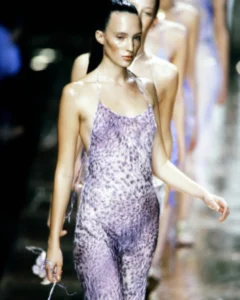 Rare Roberto Cavalli Spring Summer 2000 runway vintage dress leopard print